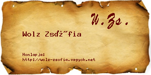 Wolz Zsófia névjegykártya